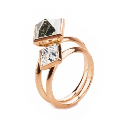 Anello Donna Doppio Polar In Acciaio BPL33B Mis. 14