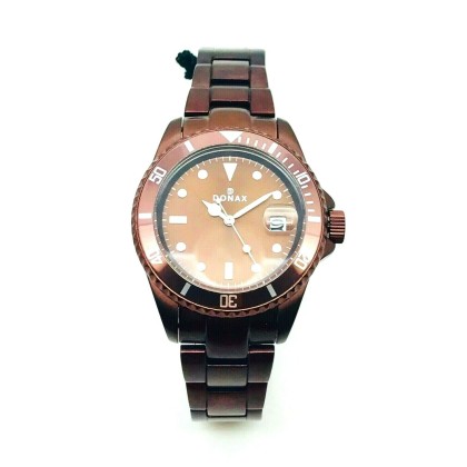 Orologio Unisex Con Cassa E Bracciale In Alluminio Marrone