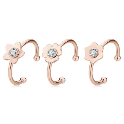 Anello Triplo Donna Ikebana BKE32 Mis. 14