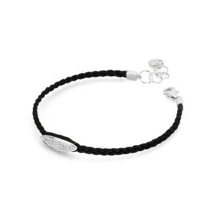 Bracciale Donna In Cotone Con Ciondolo In Argento Enigma G9EN13