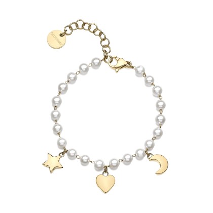 Brosway Bracciale Donna Chant In Acciaio Con Pendenti E Perle BAH86