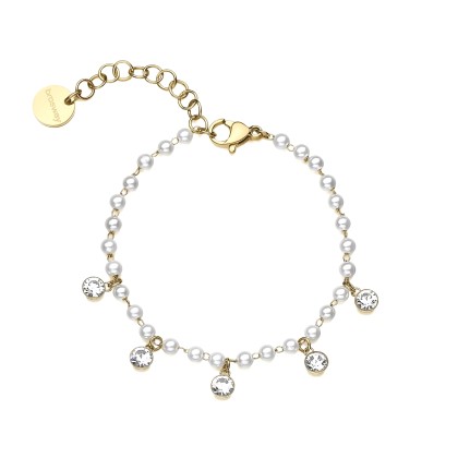 Brosway Bracciale Donna Chant In Acciaio Con Cristalli E Perle BAH88