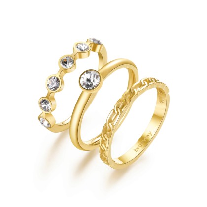 Brosway Anello Triplo Donna Symphonia In Acciaio BYM92C