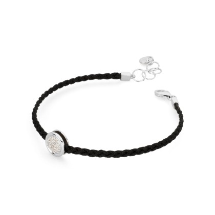 Bracciale Donna In Cotone Con Ciondolo In Argento Enigma G9LL11